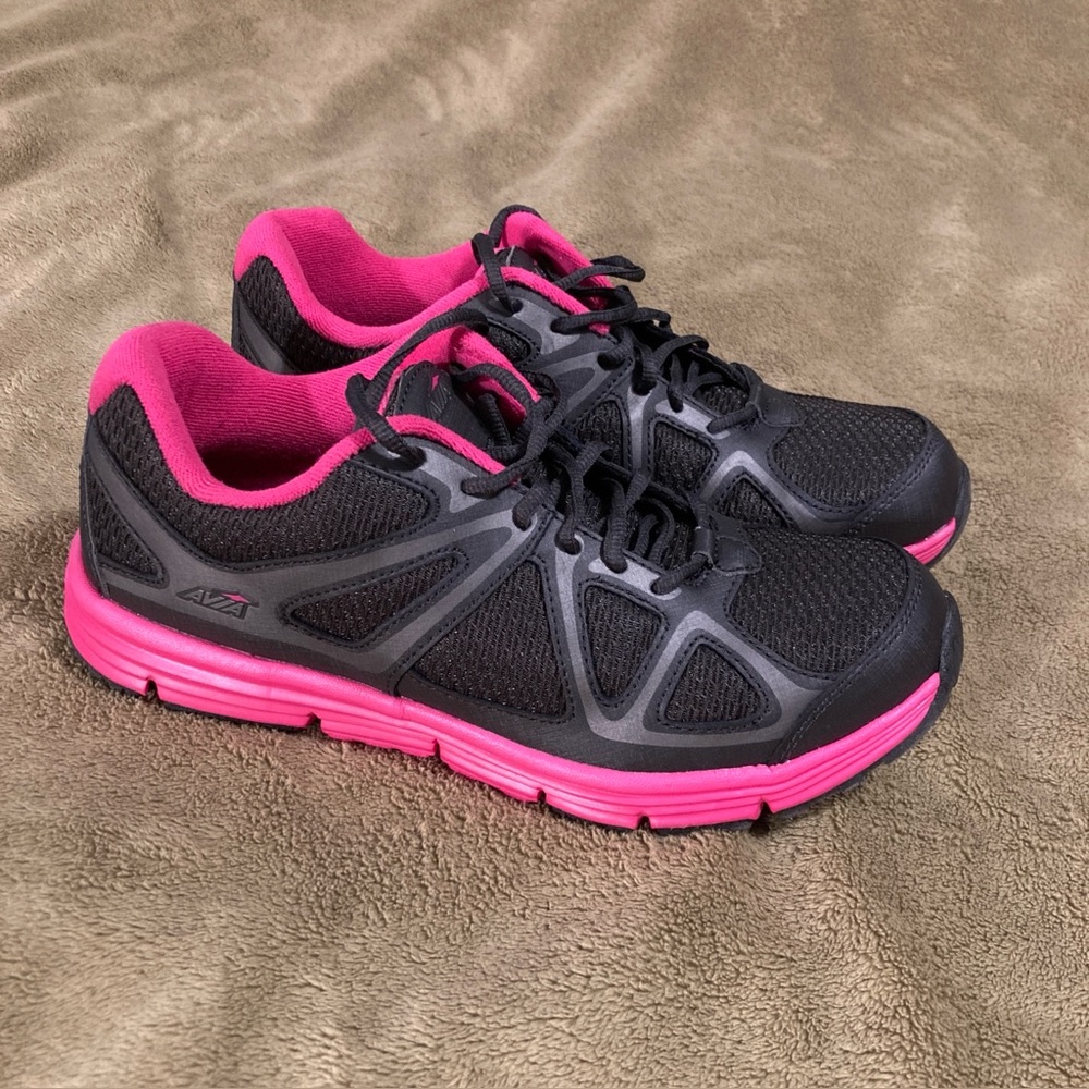 NIB Avia Vintage 80s 90s Running Sneakers Black Pink Size 8.5M